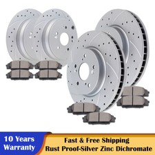 Front Rear Brake Rotors and Ceramic Pads Disc Kit for 07-11 Honda CR-V ACURA RDX