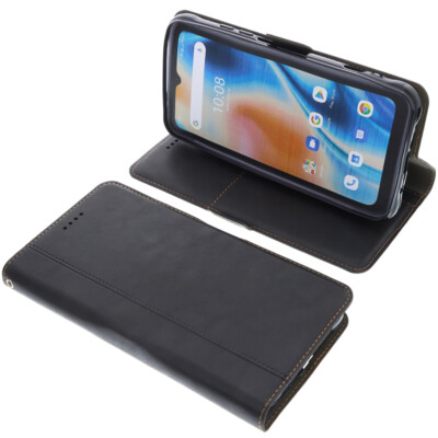 Tasche für UMIDIGI Bison X10 PRO Book-Style Schutz Hülle Handytasche Schwarz