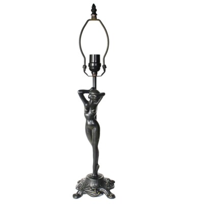 Aphrodite Lamp Base, Antiq.Bronze Finish/Gold Highlts, Nicely Weighted,20.5''Tall
