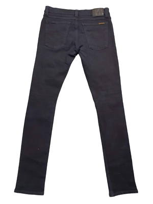 Nudie Jeans Tight Long John Black Black Distressed Ripped Nudie Jeans Tight Long John Black Black Distressed Ripped