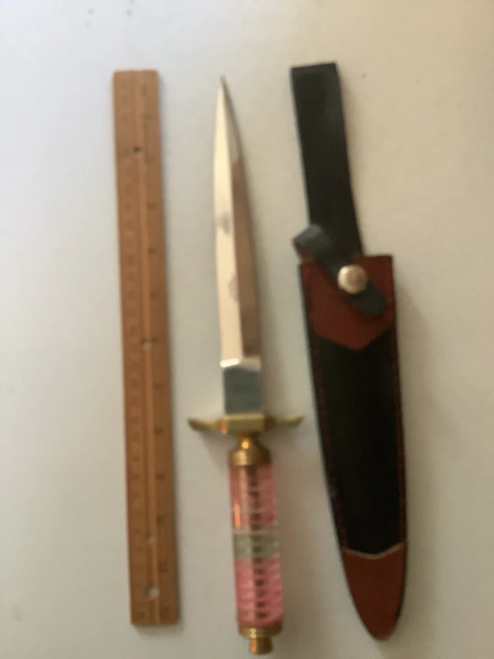 Dagger from Pakistan with leather sheath Stainless Steel Blade - Image 2 of 4