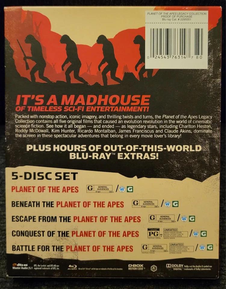 Planet of the Apes: Legacy Collection [Blu-ray] OOP  - Image 3 of 4