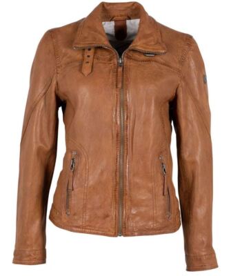 GIPSY Damen Lederjacke Carley Echtleder Bikerjacke Gr XL cognac