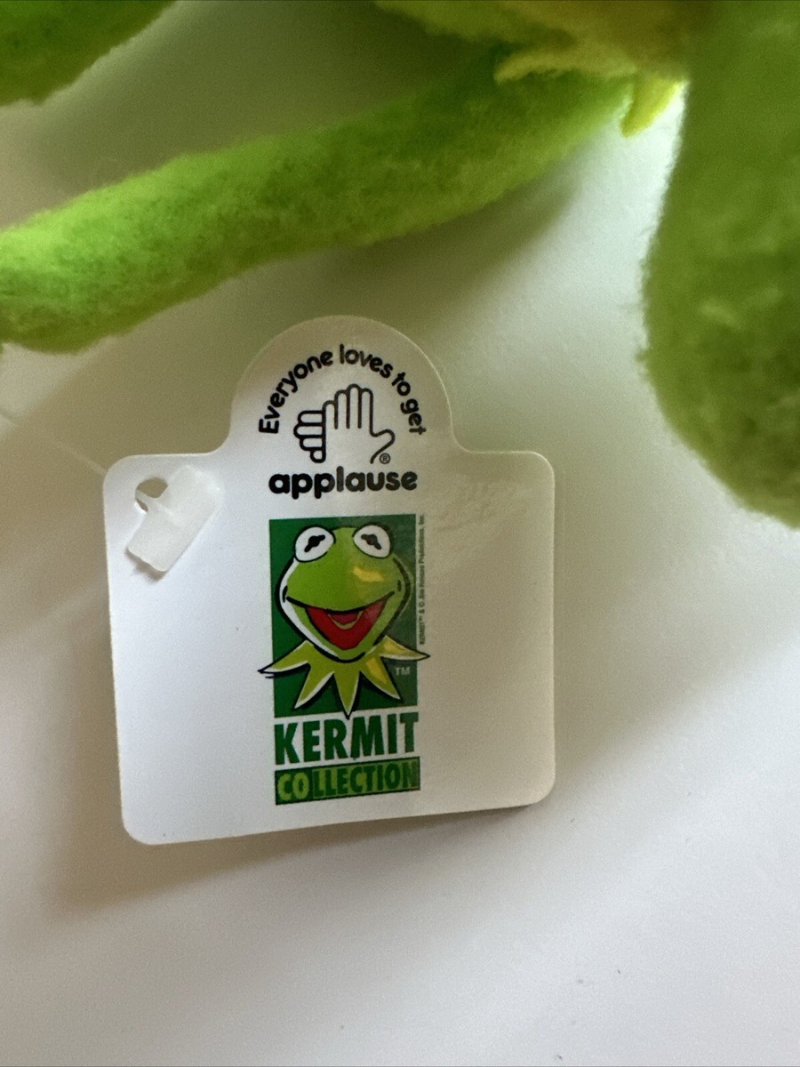 RARE Applause Sad Face Kermit The Frog 7” Plush Jim Henson