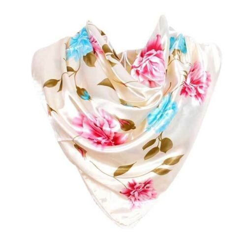 Women's 90cm Sexy Stylish Floral Scarf Gorgeous Multi-coloured Shawl Bandana NEW - Picture 1 of 12