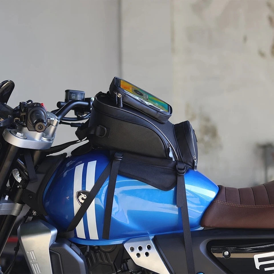 Universal 3 en 1 Bolsa Tanque Motocicleta, Bolso de Mano y Bolso de Hombro con Bolsillo para Teléfono Foto 3 de 4