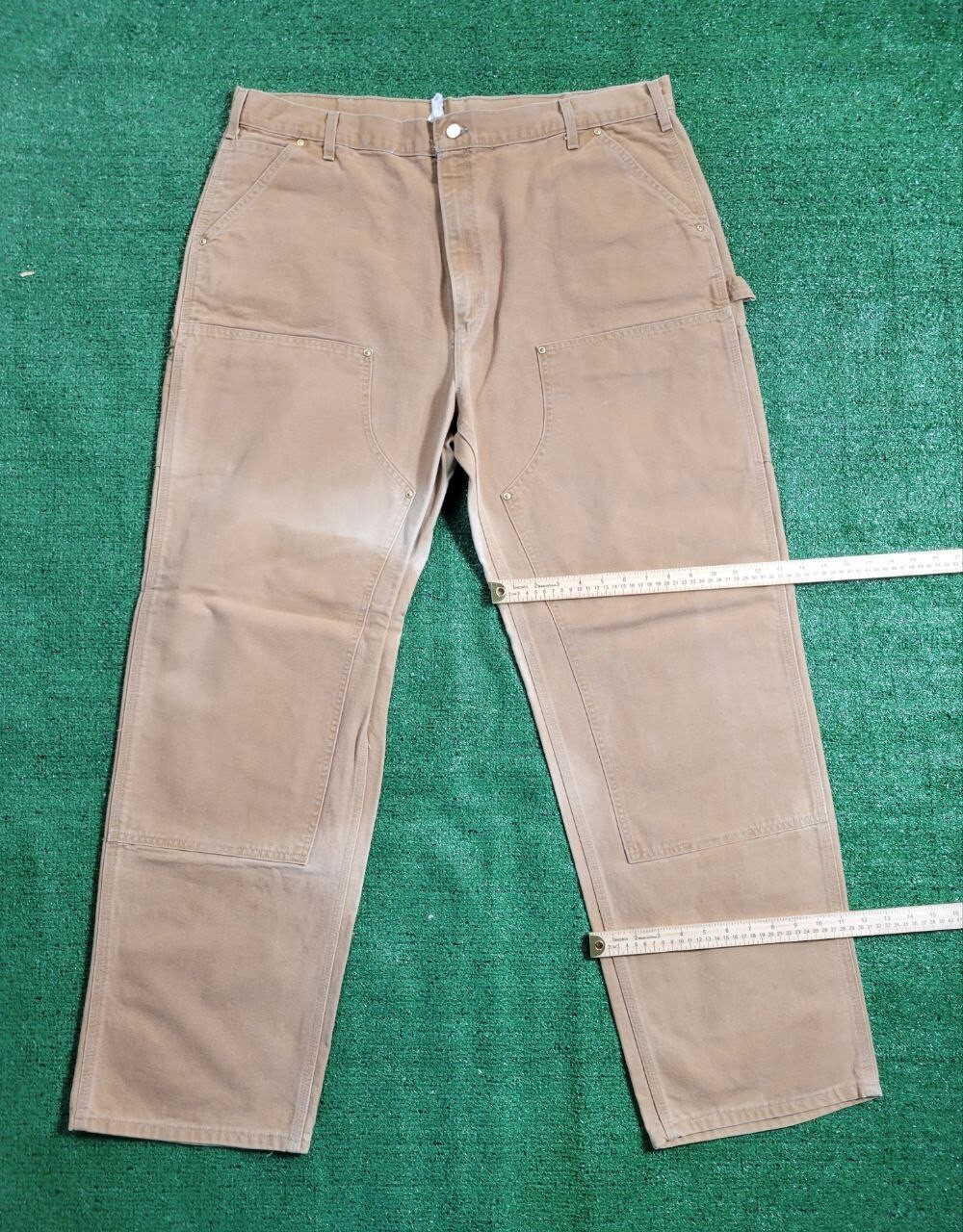 Vintage Carhartt Pants Carpenter Double Knee B136 BRN Brown USA 42x34