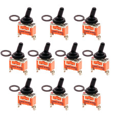 10x Waterproof Heavy Duty Toggle Switch ON/OFF 2 Terminal Car Boat SPST 15A 250V
