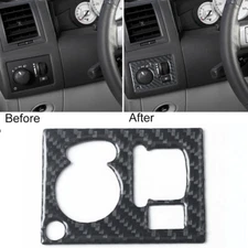 Carbon Fiber Headlight Switch Sticker Trim For Chrysler 300 2005-07 Type A