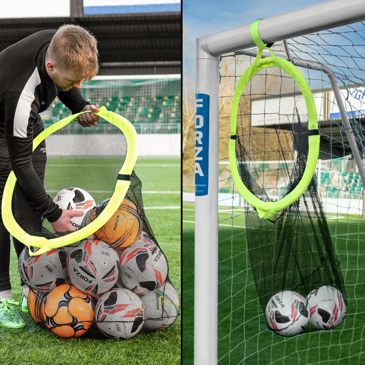 FORZA Football Target Net u0026 Ball Bag | 2IN1 DESIGN – Corner Target +  Storage Bag 5059706016292 | eBay