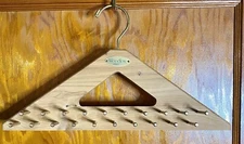 Woodlore SOLID CEDAR & BRASS Tie, Belt, Scarf Rack Hanger Closet Organizer
