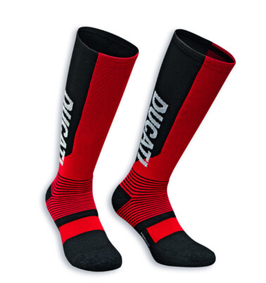 DUCATI Warm Up 2.0 Funktionssocken Sport Socken Strümpfe Socks schwarz rot NEU