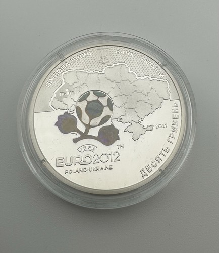 Ucrania 2011 UEFA Euro 2012 Torneo Final Fútbol 925 Monedas Plata Certificado de Autenticidad - Imagen 9 de 12