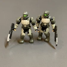  LOT 2 Mega Bloks Construx Halo Heroes Series 1 Buck ODST action figure #A14