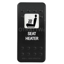 OTRATTW Carling Technologies Contura II Rocker Switch, SEAT HEATER, WHITE LENS
