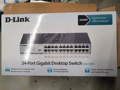 24 Port Gigabit Switch, D-link, DGS-1024D/E Netzwerk Switch, NEU, OVP