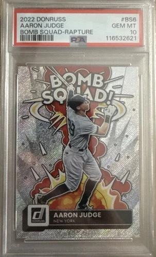 New Listing2022 Donruss #BS6 Aaron Judge Bomb Squad-Rapture PSA 10 GEM MINT