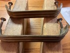 Two Art Deco Vintage Hardware “Step Down”  Brass Handles Pulls  . Orig. Screws — photo 6