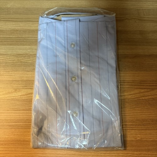VTG Postal Service US Mail Button Shirt Long Sleeve Size 16x34 Pinstripe - Picture 3 of 3