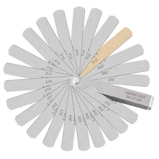 ZLKSKER 32 Blade Steel Feeler Gauge (0.0015Inch to 0.035Inch), Thickness... 