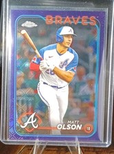2024 Topps Chrome Logofractor Edition - Matt Olson #23 Purple Refractor /250