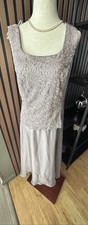 Alex evenings mother of the bride grey dress wedding party size 14 large