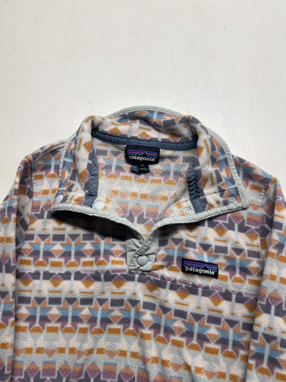 Patagonia Micro D Snap-T Fleece Jacket Multicolor Aztec Southwest Women Sz Small thumbnail 4