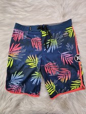 NWT - Hurley Boys Board Shorts Size 16/28 Swim Trunks Floral 2 Way Stretch