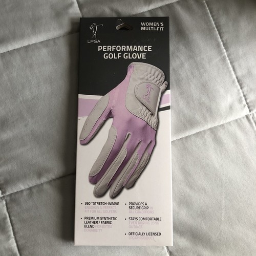 LPGA Women’s Multi-Fit LEFT Performance Golf Glove Pink Stretch Weave BRAND NEW - Afbeelding 1 van 4