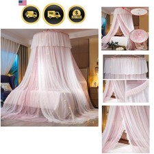 Bed Canopy Princess for Girls,Bed Canopy Curtain Double Layer Sheer Mesh Dome...