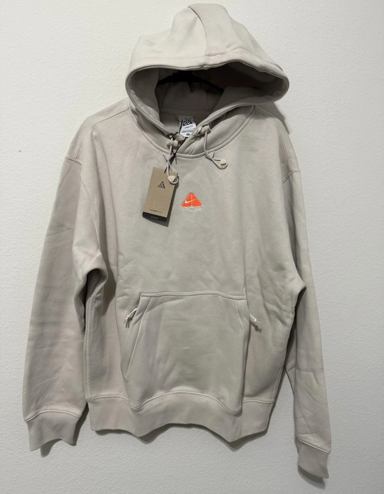 Nike ACG Therma-FIT Pullover Hoodie Light Orewood Brown Sz S DH3087 104 Unisex