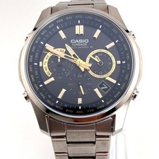 CASIO LIW-M610TS Wristwatch Solar Radio Controlled Black Dial Working
