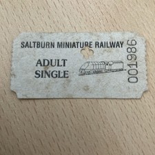 RAILWAY  TIcket,    (. Saltburn. Miniature. Railway.   )