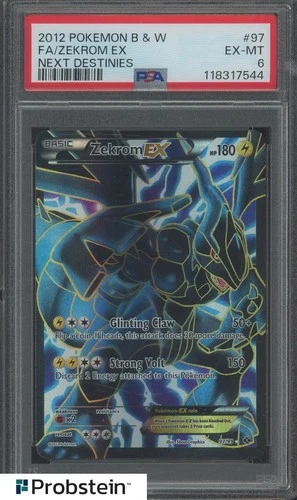 2012 Pokemon B& W Next Destinies #97 FA Zekrom EX PSA 6 EX-MT