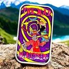 Postal Express Mint Mad Hatter Enameled by Castronomics 1 oz .999 Silver Bar 1/1
