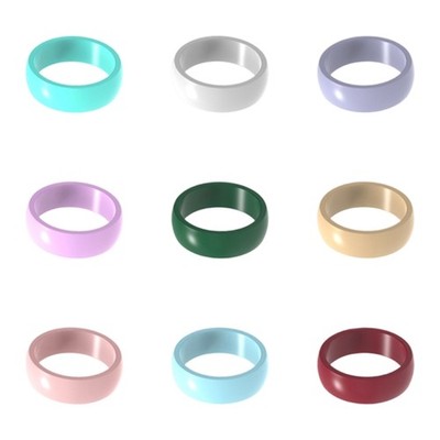 Multi Color Silicone Rings Lightweight Jewelry Unisex Sports Ring for Women Men