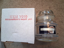 Yankee Candle Collectible Midsummers Night Glass Jar Empty--FREE SHIPPING