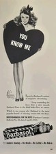 Barbasol Shaving Cream Pretty Pinup Girl Heart E Simms Campbell Print Ad 1944