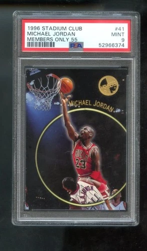 1996-97 Topps Stadium Club Members Only 55 #41 Michael Jordan PSA 9 Graded Card
