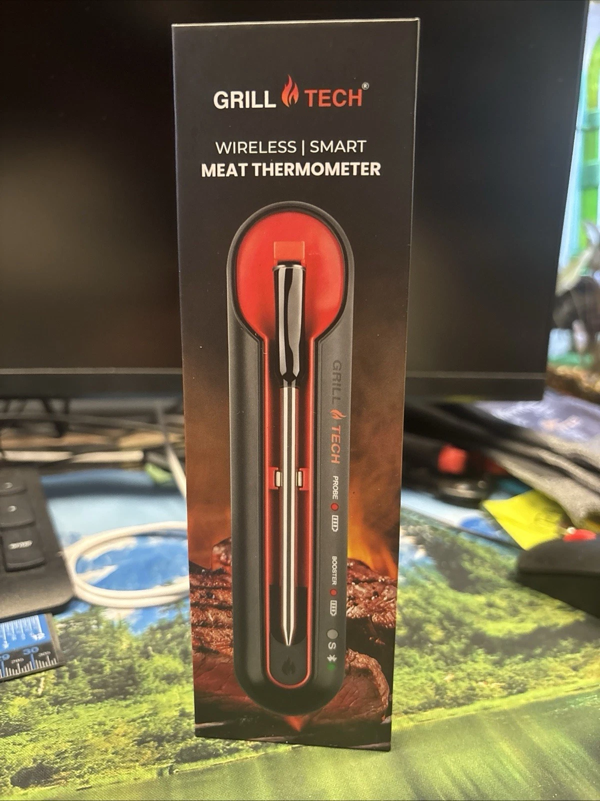 Grill Tech Wireless Smart Meat Thermometer Model GT-3842 Monitor From Phone