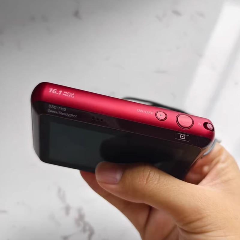 ❤️SONY Cyber Shot DSC-T110 Red 16.1MP Digital Camera 4x Optical