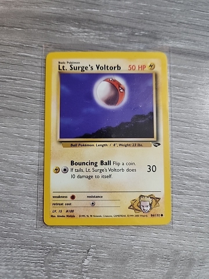 Lt. Surge's Voltorb 86/132 Pokemon TCG Gym Challenge Unlimited LP