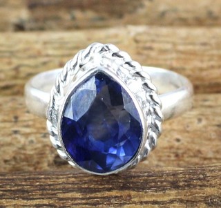 Natural 11.55 Ct Pear Blue Sapphire Gemstone Certified Men's Ring Fast Shipping