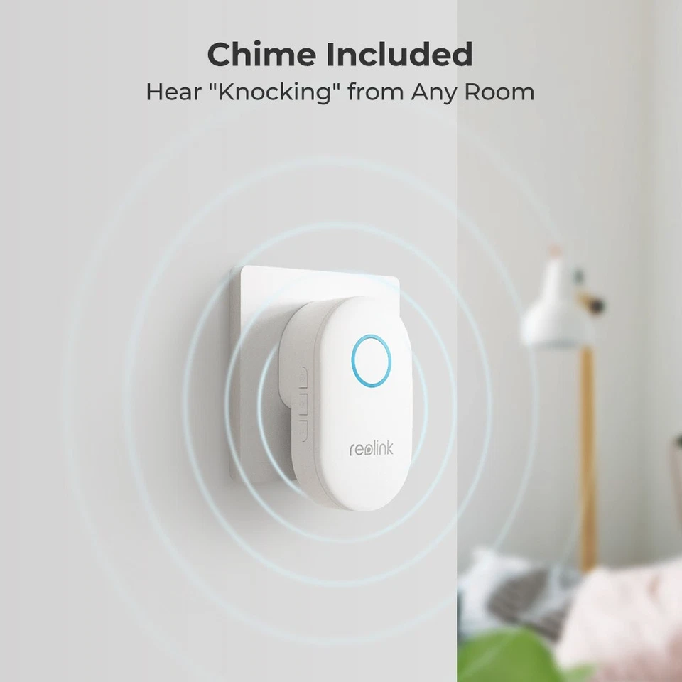 Reolink 2K+ Sonnette vidéo Wi-Fi Plug-in 2,4/5 GHz avec carillon Doorbell - Photo 4/4