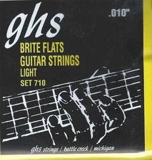 GHS 710 Brite Flats electric guitar strings, Light .010-.046
