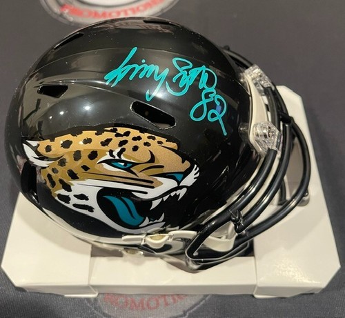 Jimmy Smith Signed Jaguars Speed Mini Helmet Beckett Witness BAS COA - Picture 2 of 4
