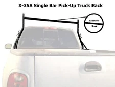 Model X35-A Universal Single Bar Pickup Truck Utility Ladder Rack Matte