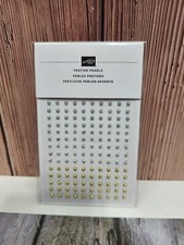 Stampin' UP Retired FESTIVE PEARLS NEW PACKAGE OF 200 GOLD SILVER RED LT BLUE