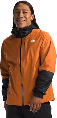 Mens 2XL The North Face Alta Vista Dryvent Waterproof Hooded Rain Jacket - Rust