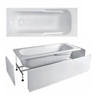 VASCA ASTRA 140X70  CON TELAIO PANNELLO FRONTALE  E LATERALE SENZA IDROMASSAGGIO